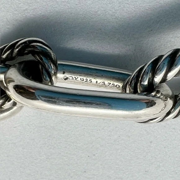 David Yurman Madison Toggle Chain Necklace with 18K Yellow Gold - Picture 12 of 13